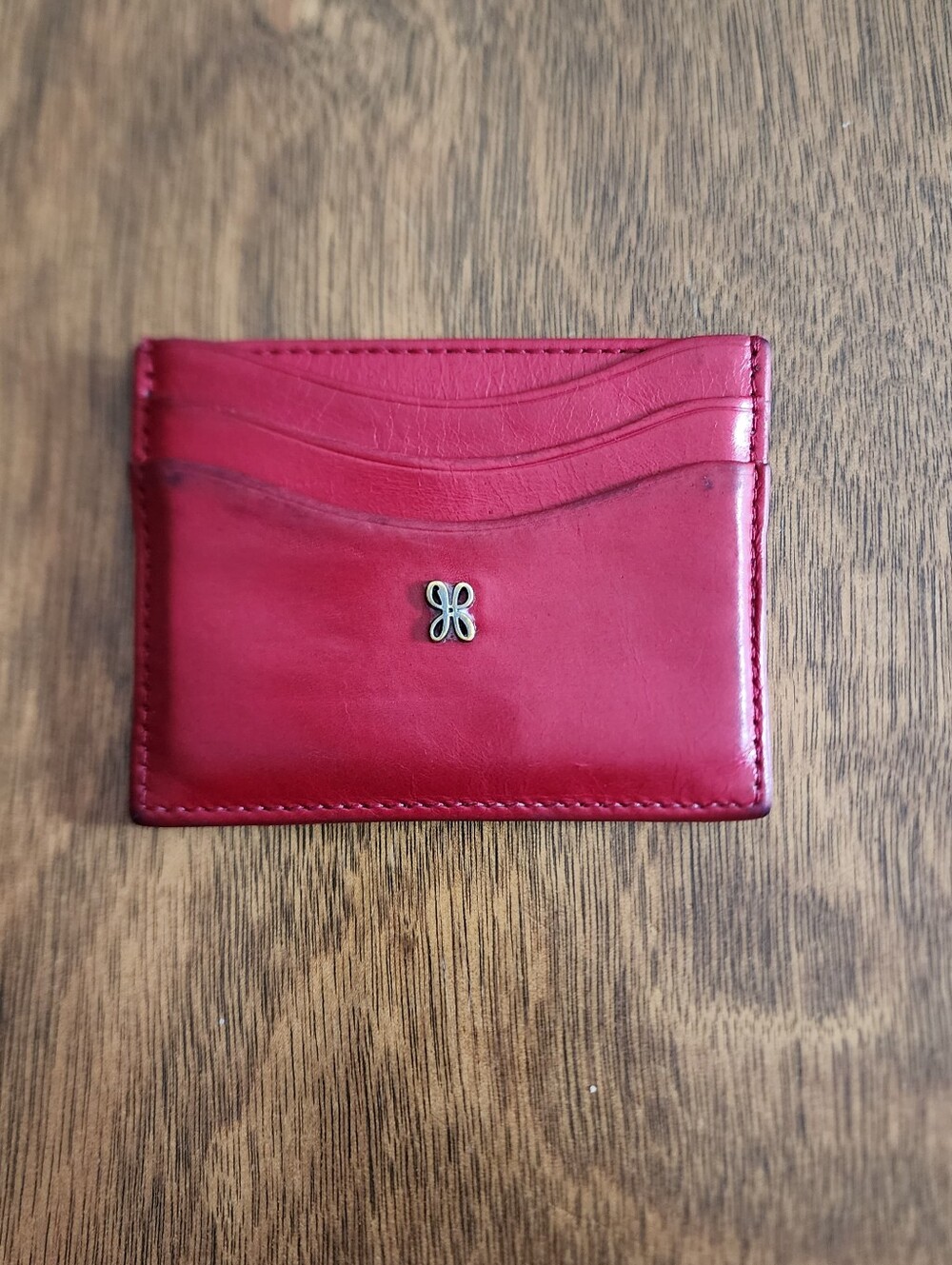 Hobo Mini Card Holder Wallet Deep Red